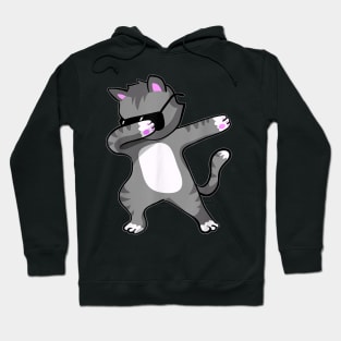 Dabbing Cat    Funny Cat Dab Dance  Gift Hoodie